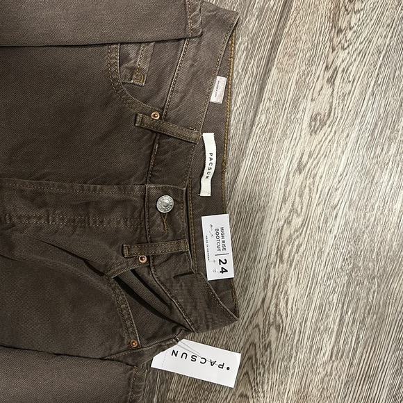 PacSun Brown High Waisted Bootcut Jeans - Picture 5 of 6